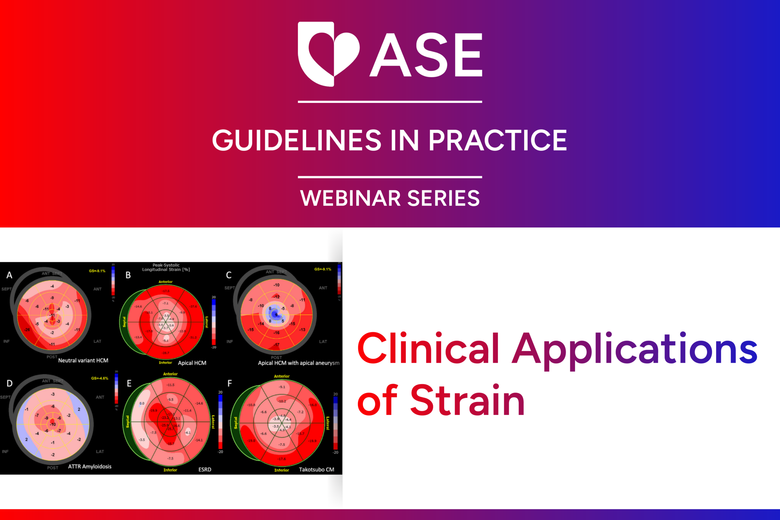 Guidelines in Practice Webinar Series: Clinical Applications of Strain