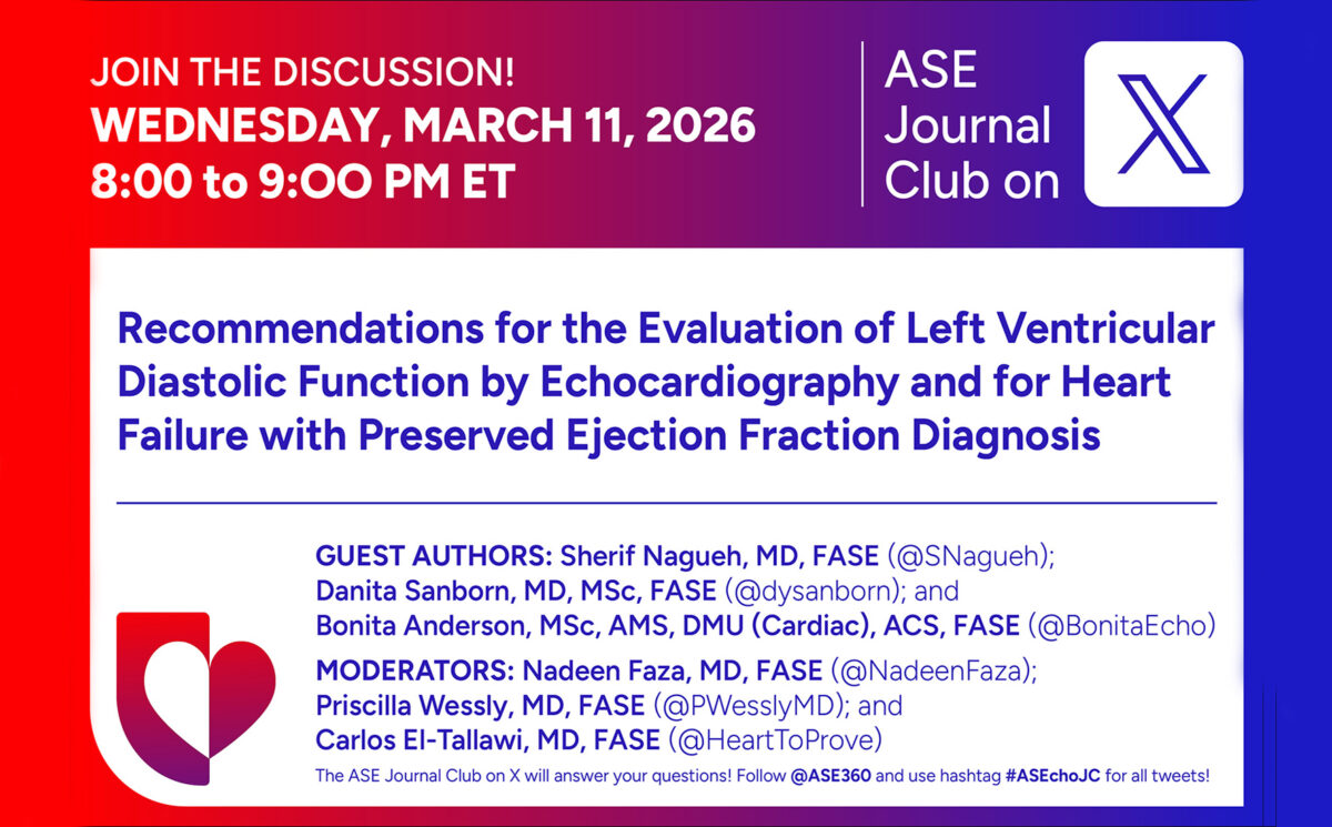 ASE Journal Club on X: Left Ventricular Diastolic Function by ...